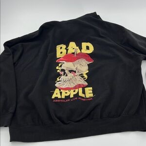 Bad Apple Black Hoodie Assholes Live Forever rotten apple XXL grunge